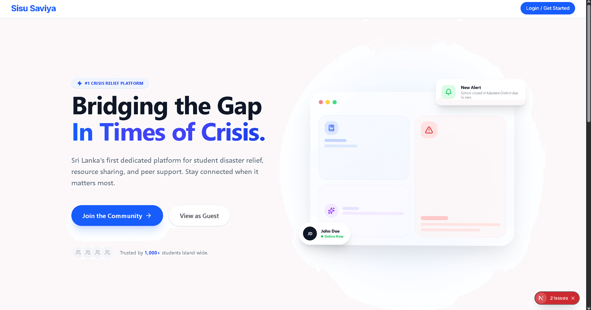 Sisu Saviya - Disaster Relief Software Platform Colombo